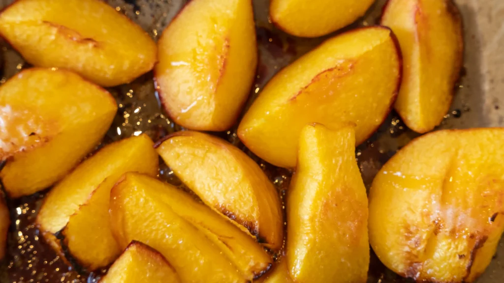 A table topped with bowls of peaches and other food.